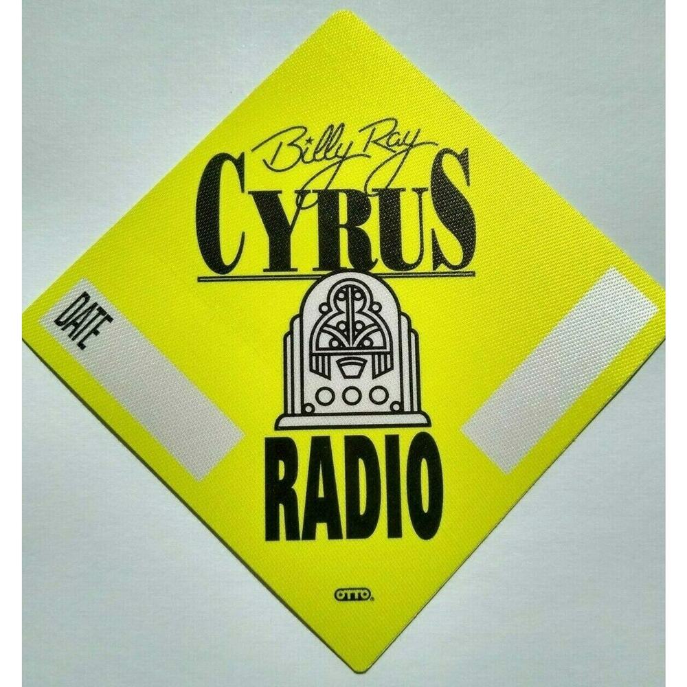 Billy Ray Cyrus Backstage Pass Original Concert Tour Unused Old Radio Design